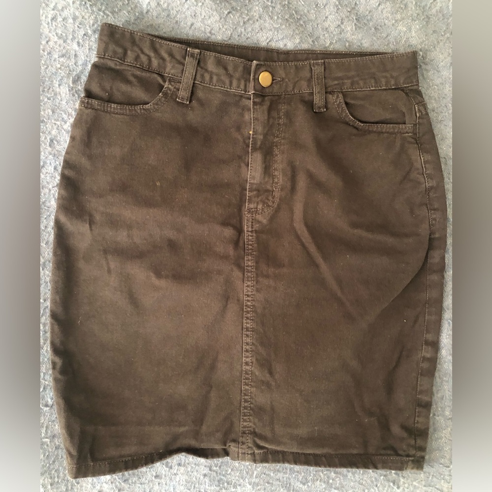 American Apparel Vintage Denim Mini Skirt in Black